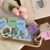 Two-piece set ~ A beautiful new ponytail hair tie, retro hair accessory, and Korean ins leather band hair tie from milk coffee details Picture